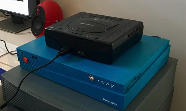 A SEGA Saturn outputting through an SGI Indy