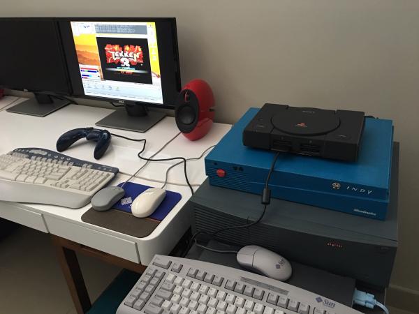 My Net Yaroze PS1 outputting through an SGI Indy