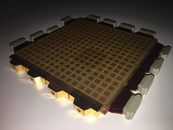 A Cray 3 Module showing the tiny via's on it's surface