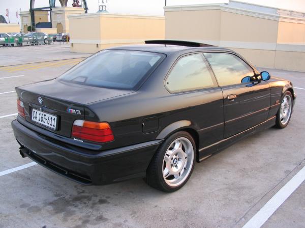 BMW M3 coupe - top rear view