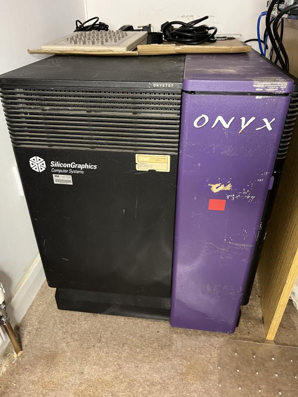 Front view of the Onyx reality engine 2 deskside system
